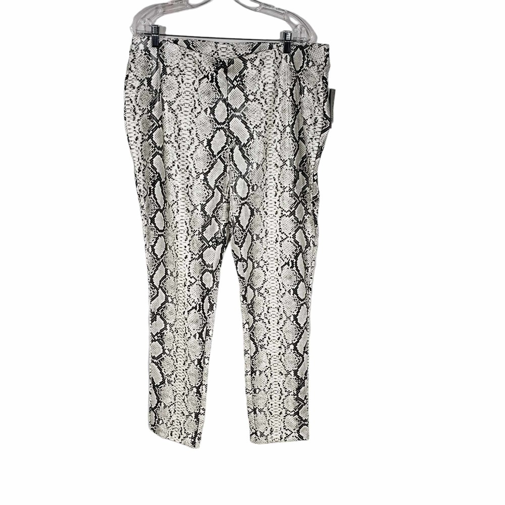 12 Thompson Plus size 1X Python Print Stretchy Pleather Pants